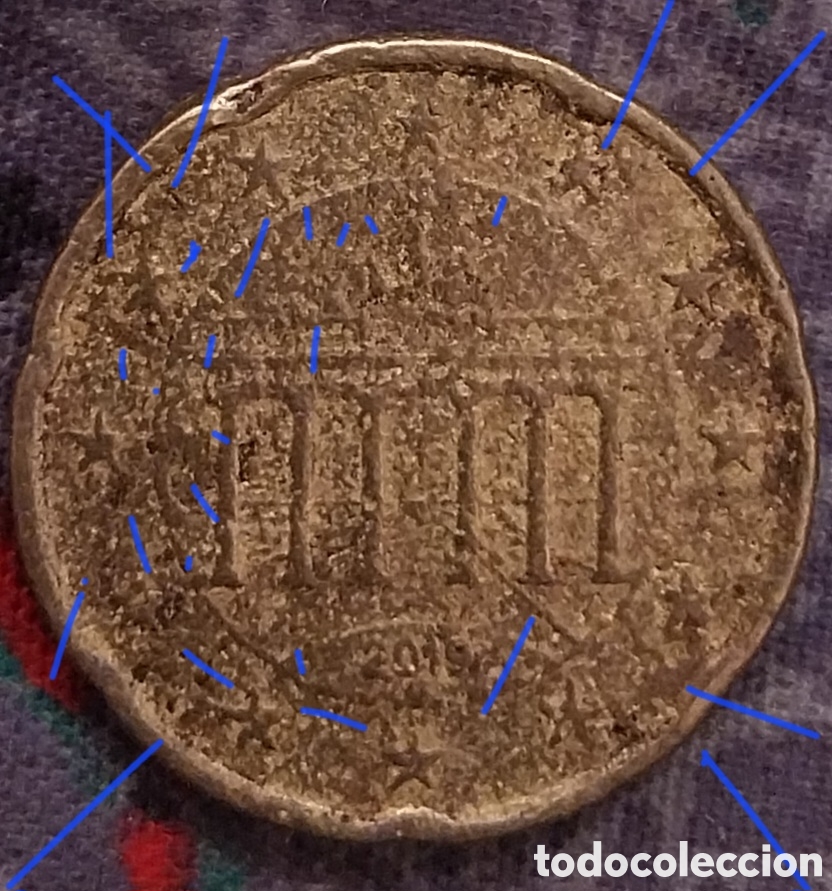 Monedas con errores: 20cent Alemania 2019 ceca ciega