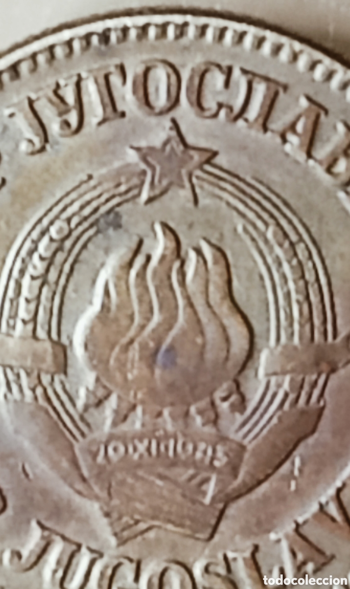Monedas con errores: Moneda Yugoslavia(1973) Variantes(de giro) - Foto 19