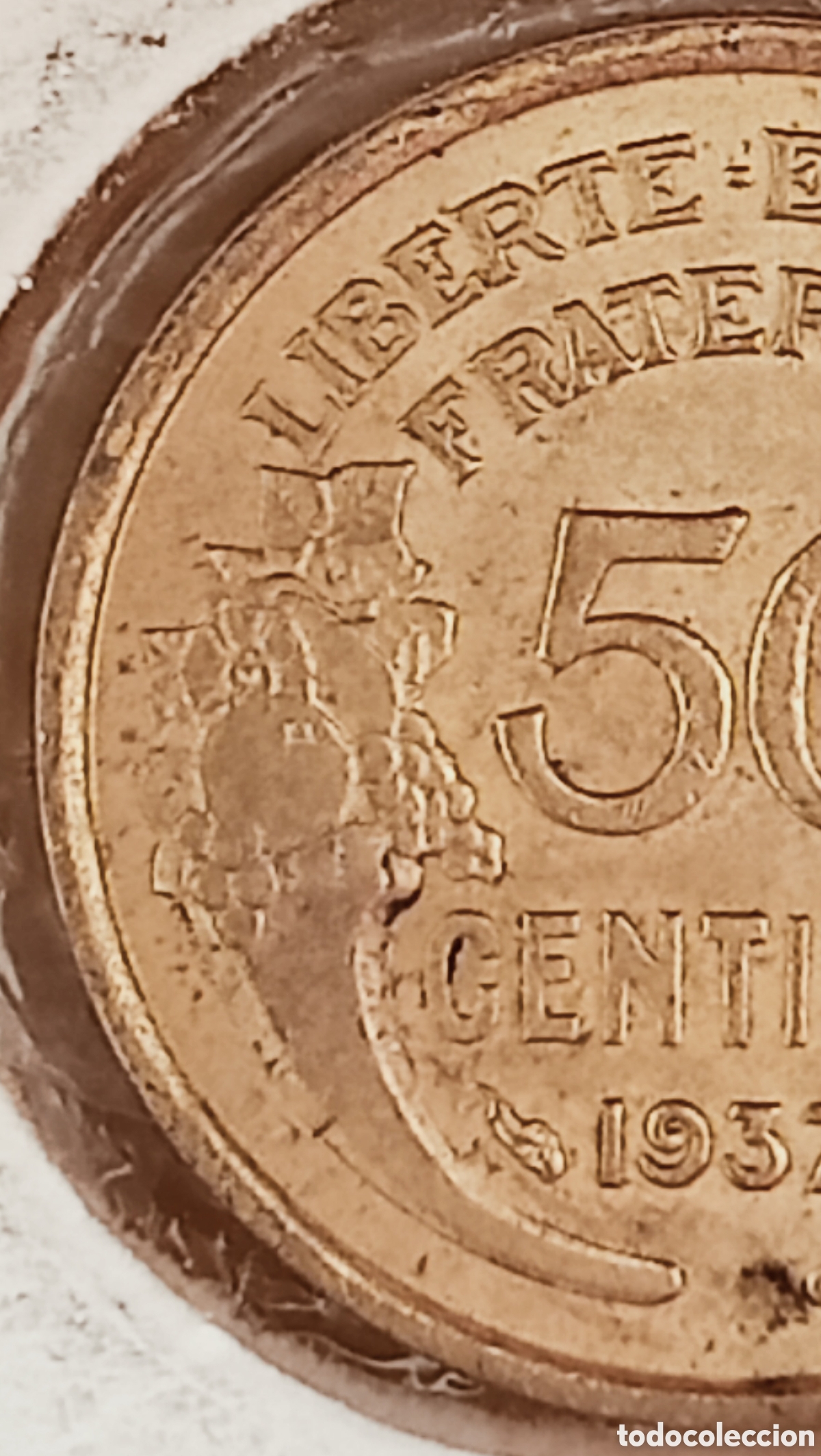 Monedas con errores: Moneda Francia(1937) variante de giro - Foto 19