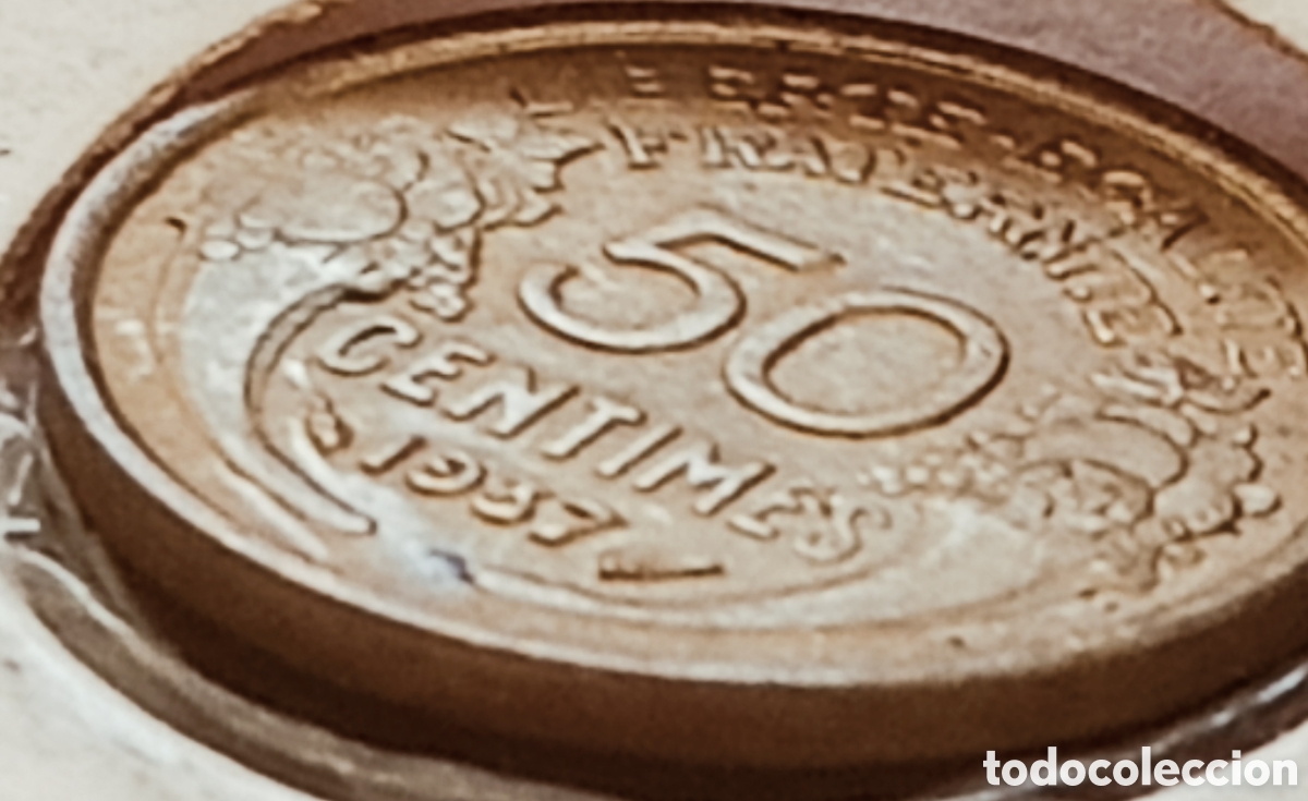 Monedas con errores: Moneda Francia(1937) variante de giro - Foto 28