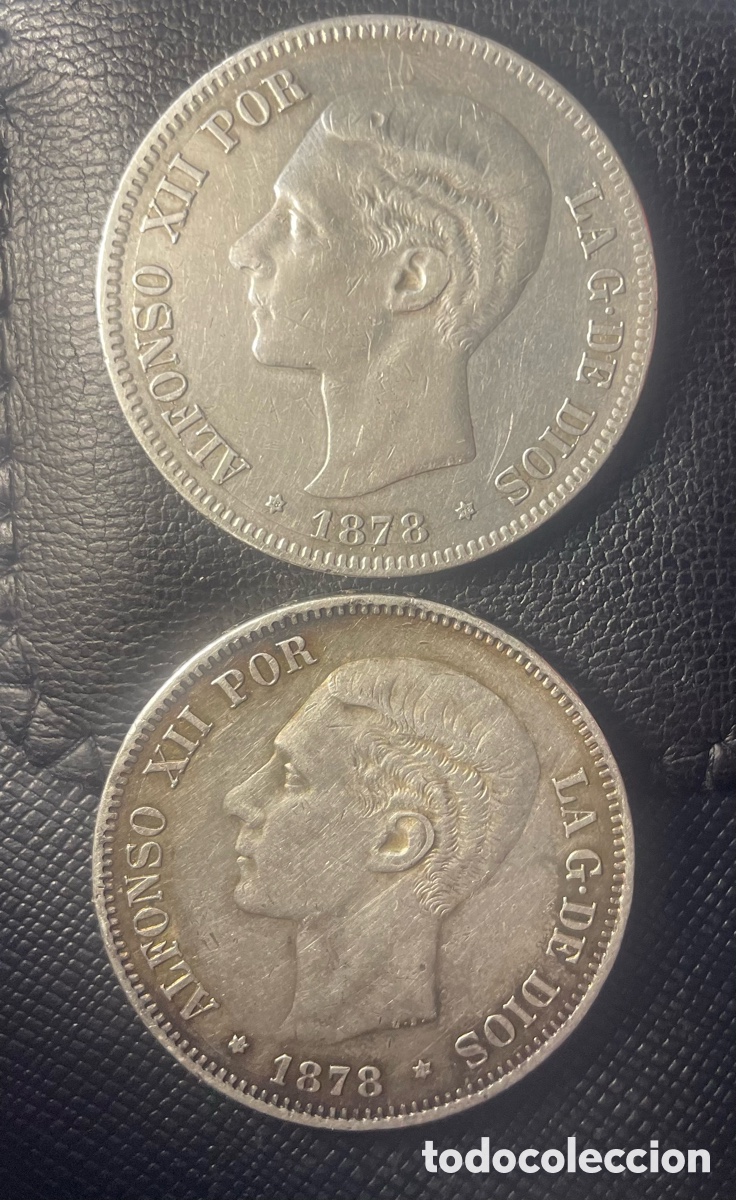 Monnaies avec erreurs: Dos &ldquo;monedas correlativas&rdquo; 5 pts 1878-78