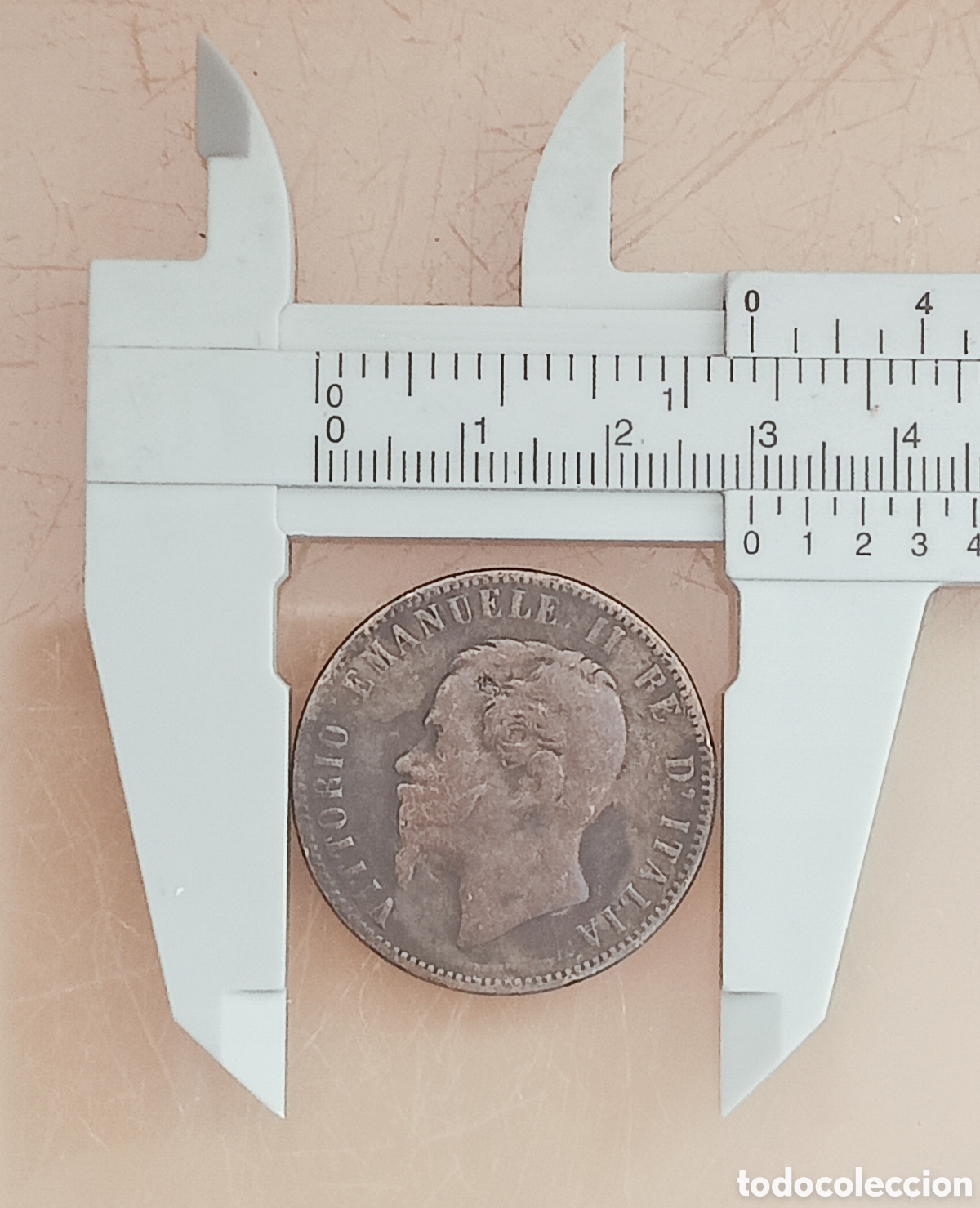 Monedas con errores: Moneda Italia (1867) error de acu&ntilde;aci&oacute;n - Foto 3