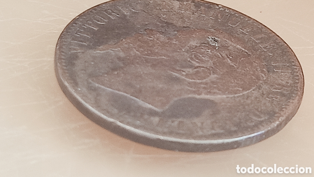 Monedas con errores: Moneda Italia (1867) error de acu&ntilde;aci&oacute;n - Foto 19