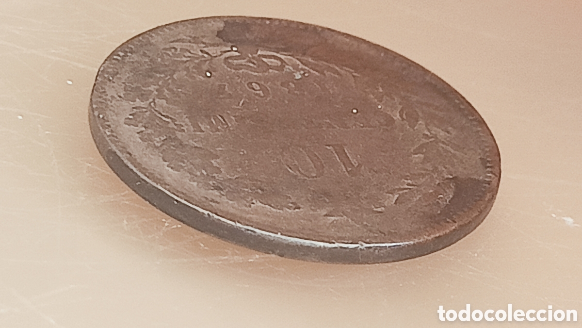 Monedas con errores: Moneda Italia (1867) error de acu&ntilde;aci&oacute;n - Foto 23