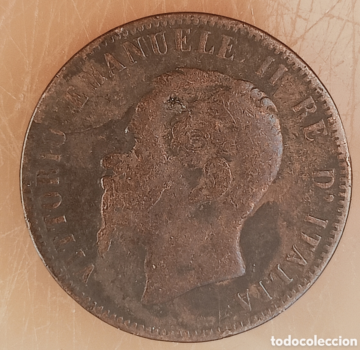 Monedas con errores: Moneda Italia (1867) error de acu&ntilde;aci&oacute;n - Foto 1