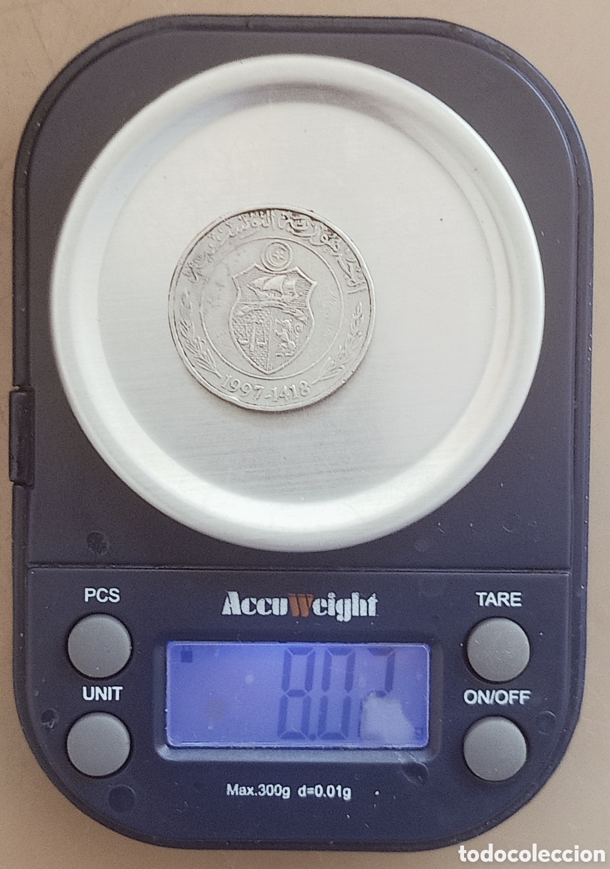 Monedas con errores: Moneda Tunez (1997) error de acu&ntilde;aci&oacute;n - Foto 5