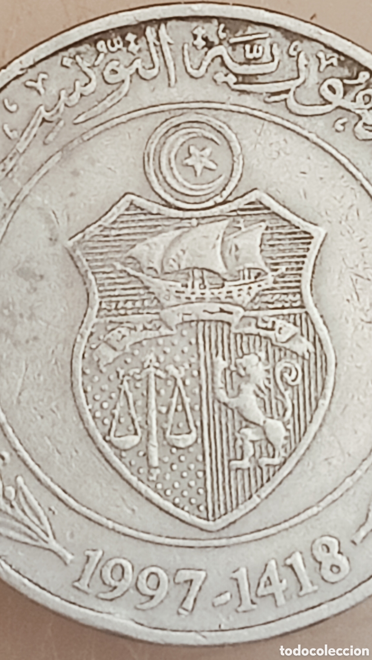Monedas con errores: Moneda Tunez (1997) error de acu&ntilde;aci&oacute;n - Foto 12