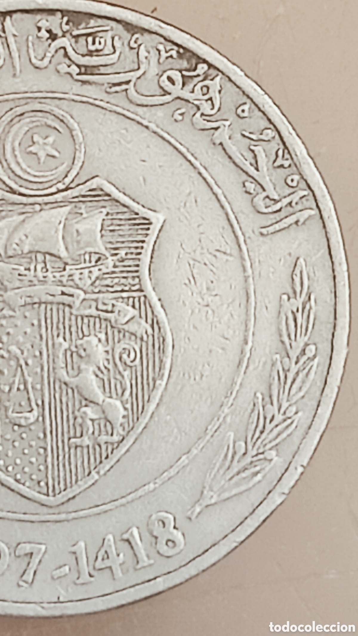 Monedas con errores: Moneda Tunez (1997) error de acu&ntilde;aci&oacute;n - Foto 14