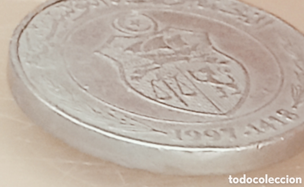 Monedas con errores: Moneda Tunez (1997) error de acu&ntilde;aci&oacute;n - Foto 25