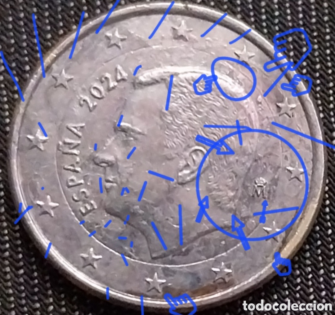 Monedas con errores: 1eu Espa&ntilde;a 2024 Extraordinario ERRORES