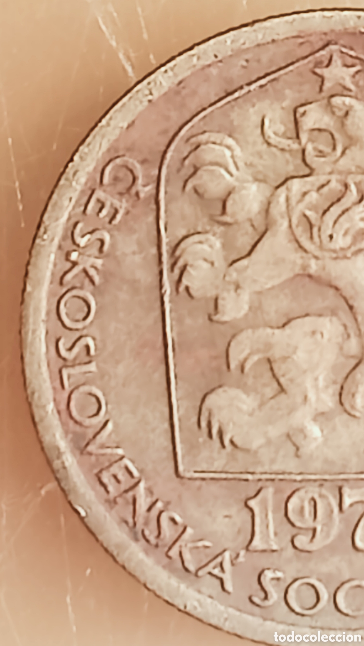 Monedas con errores: Moneda Checoslovaquia(1974) variante y error de acu&ntilde;aci&oacute;n - Foto 3
