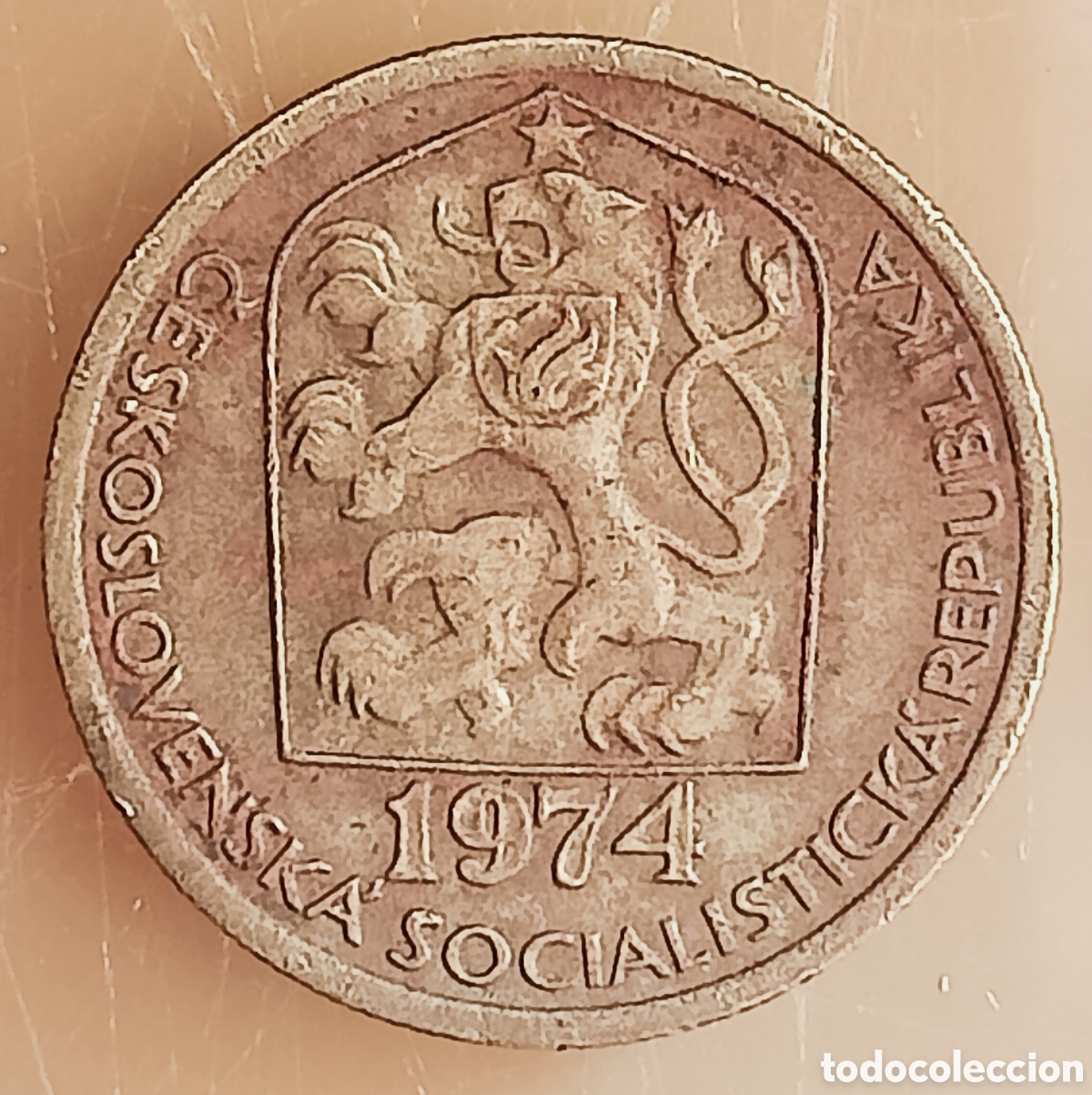 Monedas con errores: Moneda Checoslovaquia(1974) variante y error de acu&ntilde;aci&oacute;n - Foto 1