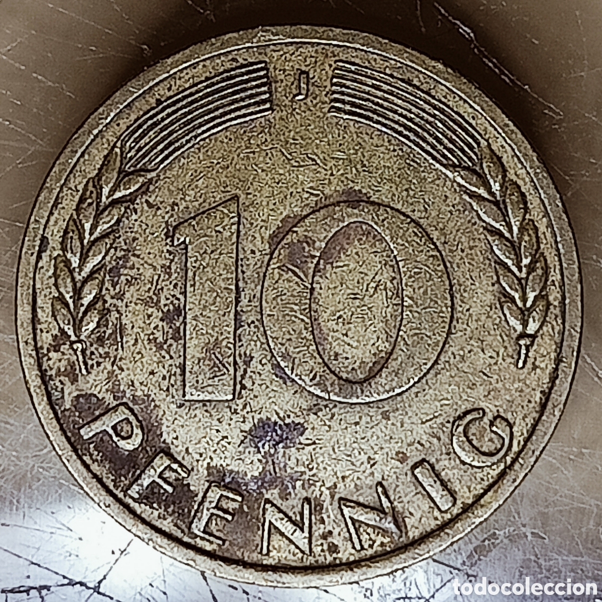 Monedas con errores: Moneda de Alemania.RFA,1950-j/variante - Foto 2