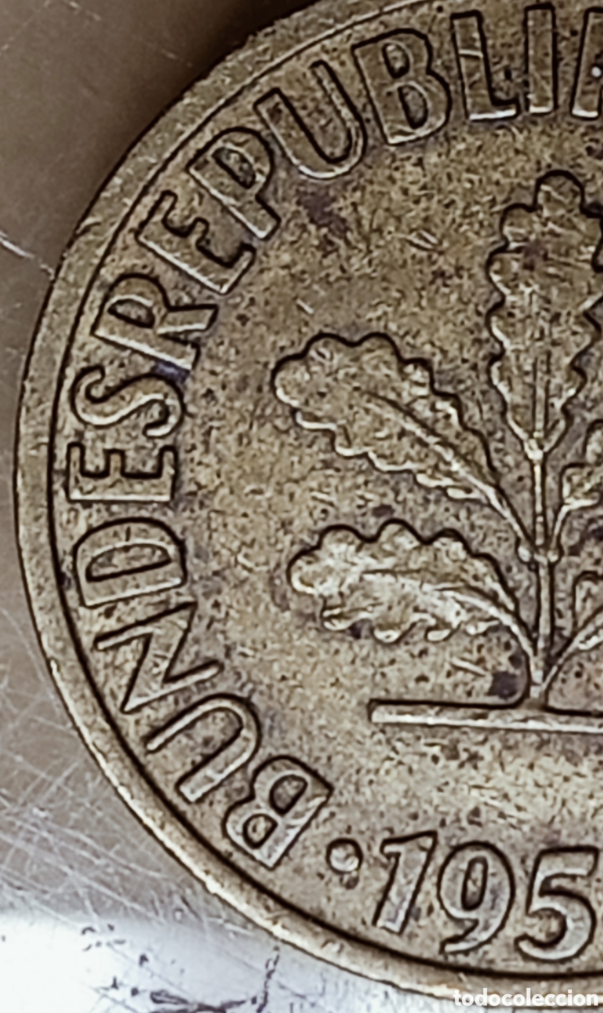 Monedas con errores: Moneda de Alemania.RFA,1950-j/variante - Foto 4