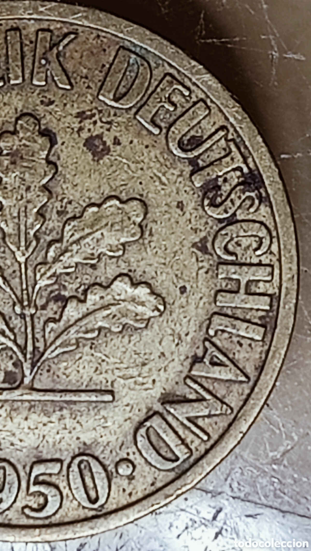 Monedas con errores: Moneda de Alemania.RFA,1950-j/variante - Foto 5