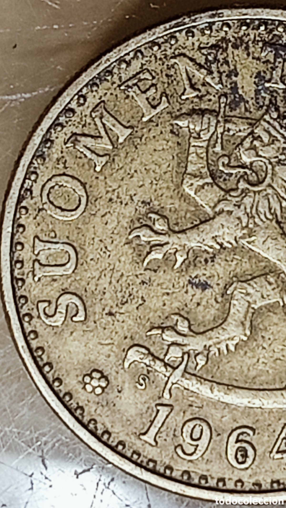 Monedas con errores: Moneda Finlandia 1964-error/mec&aacute;nico - Foto 4
