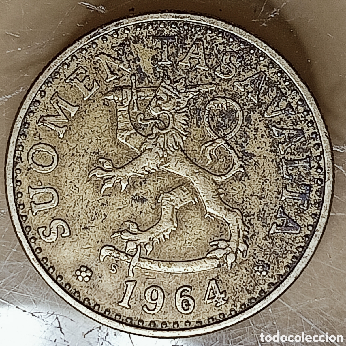 Monedas con errores: Moneda Finlandia 1964-error/mec&aacute;nico - Foto 1