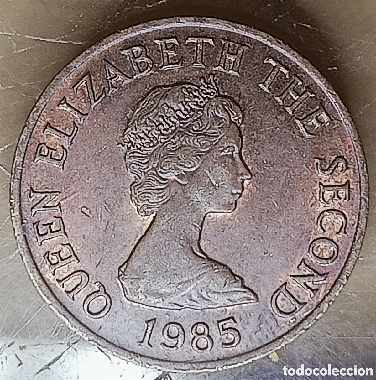 Monedas con errores: Moneda Jersey(C, Brit&aacute;nica) error de acu&ntilde;aci&oacute;n - Foto 1
