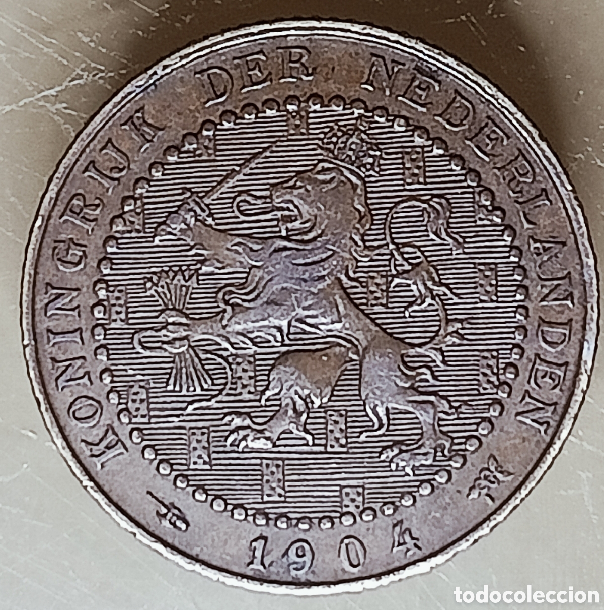 Monedas con errores: Pa&iacute;ses Bajos -1904-error de acu&ntilde;aci&oacute;n - Foto 1