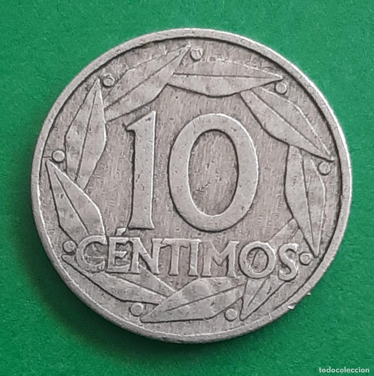 Monedas con errores: (ESPA&Ntilde;A-ERROR)(1959) 10 C&Eacute;NTIMOS DEL ESTADO ESPA&Ntilde;OL CON REPINTE - Foto 4
