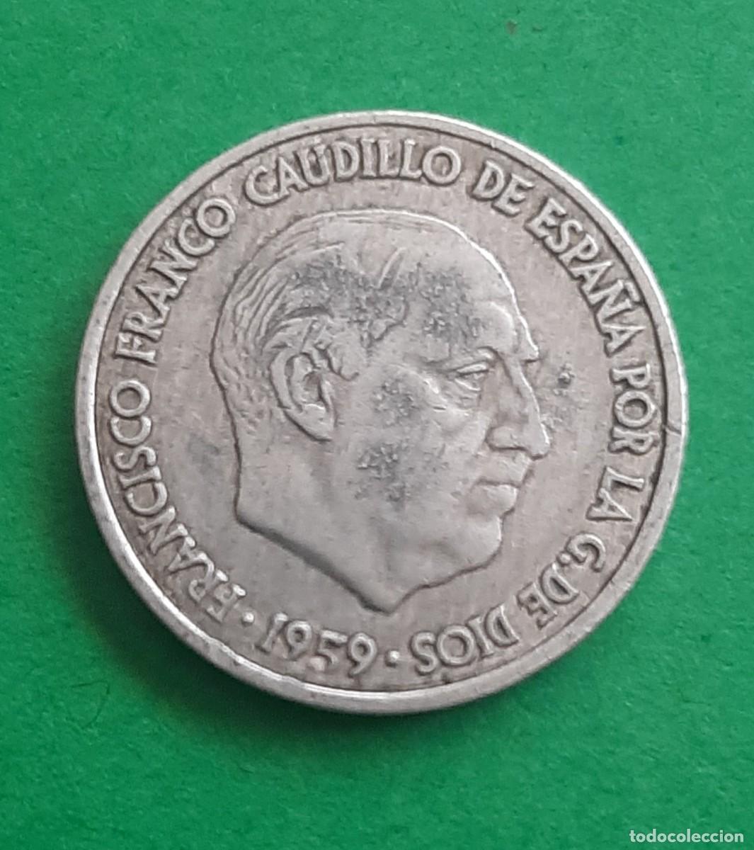 Monedas con errores: (ESPA&Ntilde;A-ERROR)(1959) 10 C&Eacute;NTIMOS DEL ESTADO ESPA&Ntilde;OL CON REPINTE - Foto 8