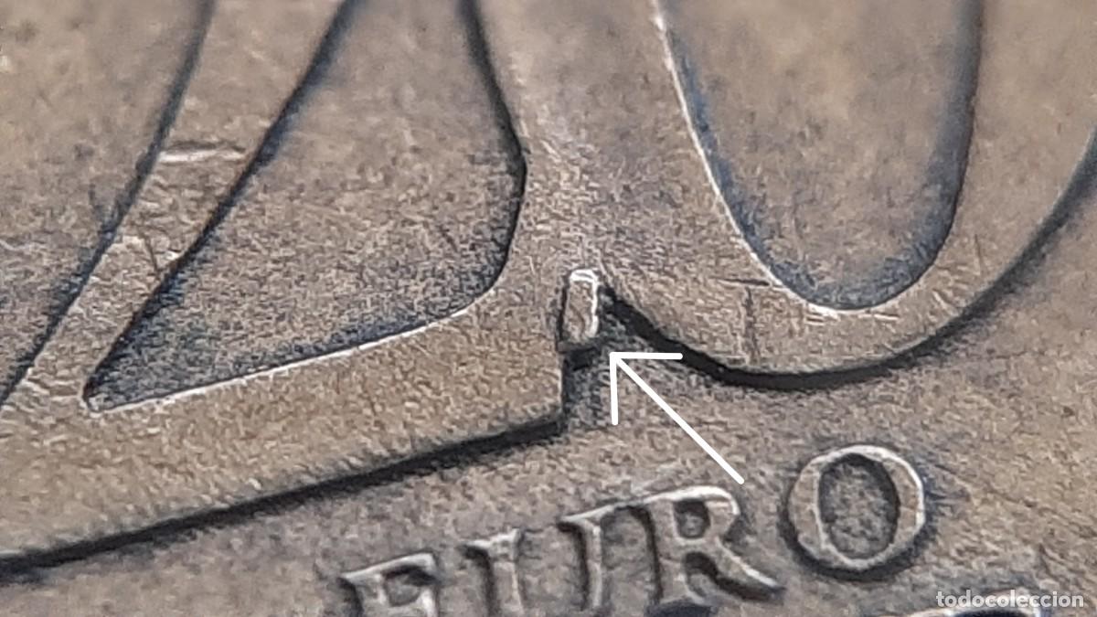 Monedas con errores: (ESPA&Ntilde;A-ERROR)(1999) 20 C&Eacute;NTIMOS DE EURO CON EXCESOS DE METAL - Foto 2