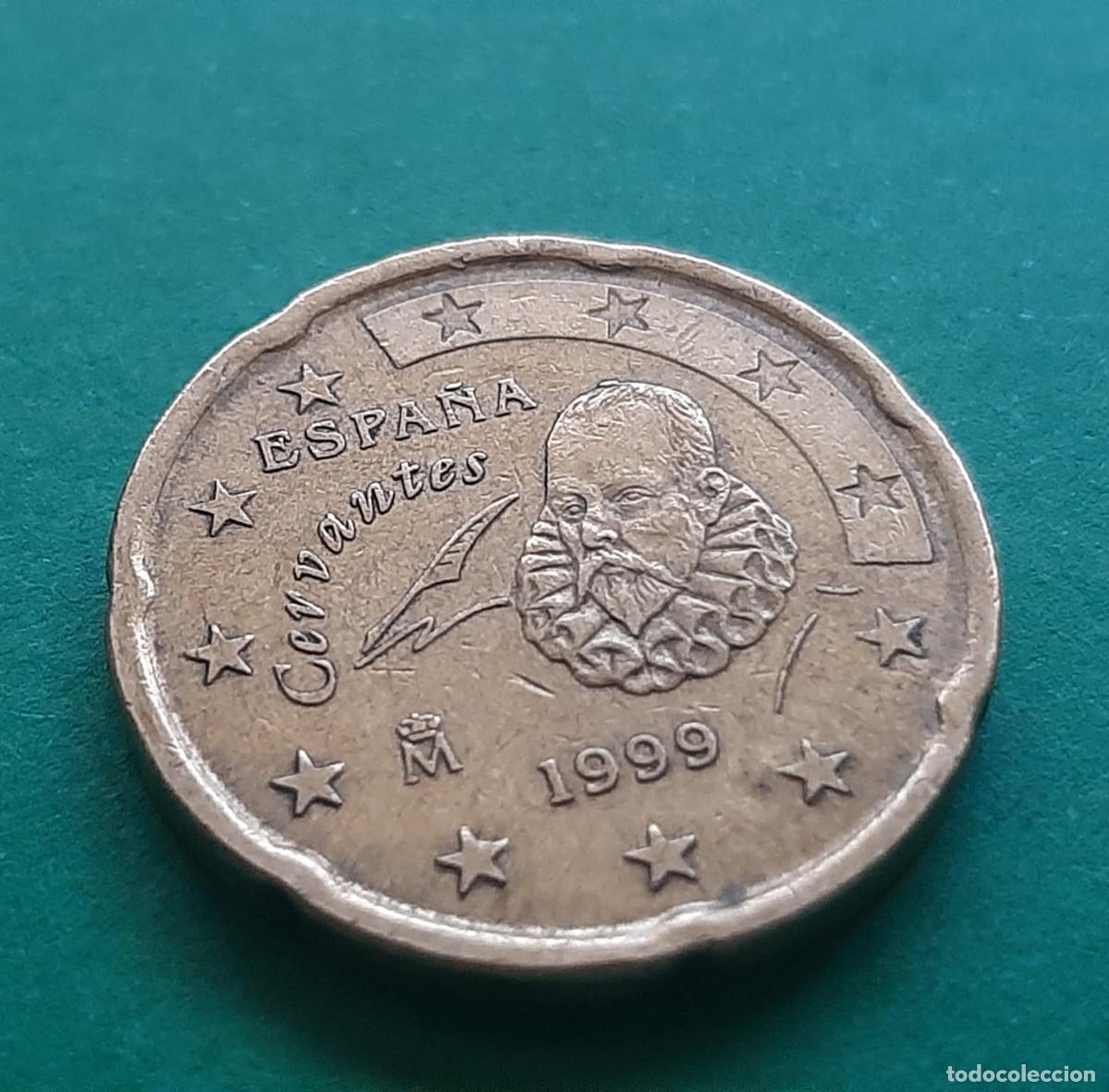 Monedas con errores: (ESPA&Ntilde;A-ERROR)(1999) 20 C&Eacute;NTIMOS DE EURO CON EXCESOS DE METAL - Foto 5
