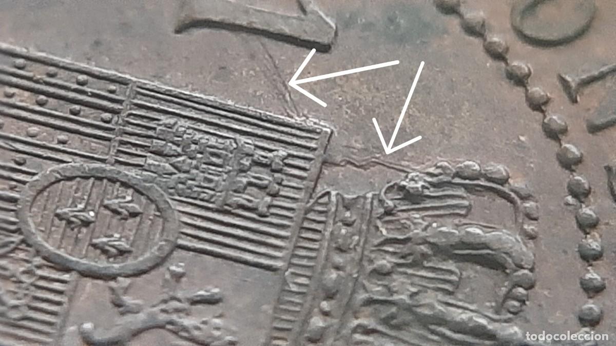 Monedas con errores: (ALFONSO XIII-ERROR)(1906*6) 1 C&Eacute;NTIMO CON REPINTE EN REVERSO - Foto 2