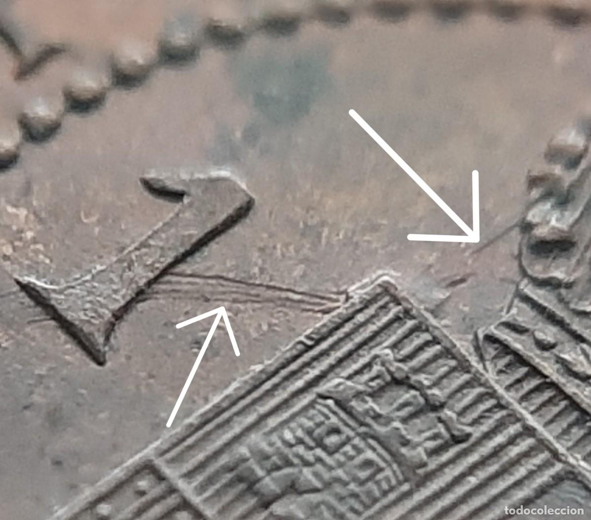 Monedas con errores: (ALFONSO XIII-ERROR)(1906*6) 1 C&Eacute;NTIMO CON REPINTE EN REVERSO - Foto 6