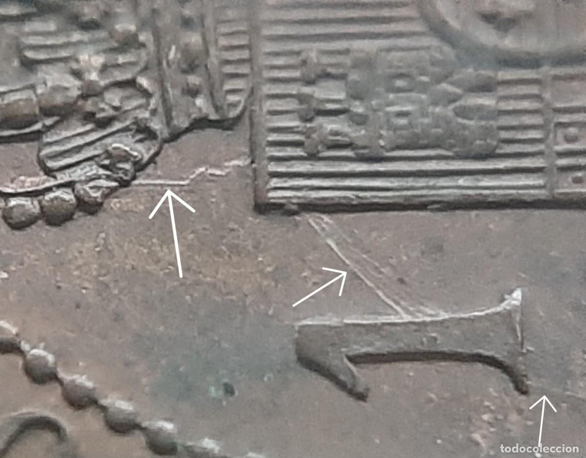 Monedas con errores: (ALFONSO XIII-ERROR)(1906*6) 1 C&Eacute;NTIMO CON REPINTE EN REVERSO - Foto 8