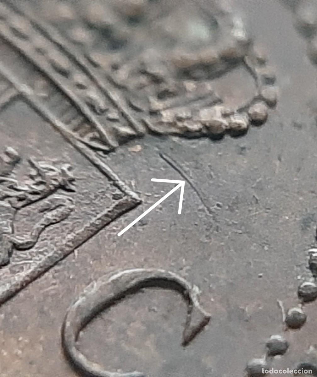 Monedas con errores: (ALFONSO XIII-ERROR)(1906*6) 1 C&Eacute;NTIMO CON REPINTE EN REVERSO - Foto 9