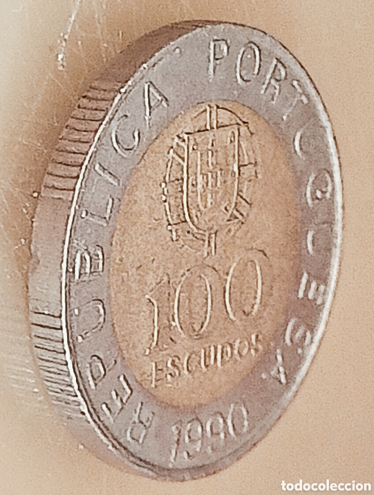 Monedas con errores: Moneda Portugal(1990) RAR&Iacute;SIMA - Foto 2