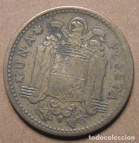 Monedas con errores: 1 PESETA 1947 - VARIANTE ESTRELLA 56 - Foto 2