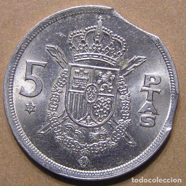 Monedas con errores: 5 PESETAS 1975 ESTRELLA 77 - ERROR SEGMENTADA DOBLE - Foto 2