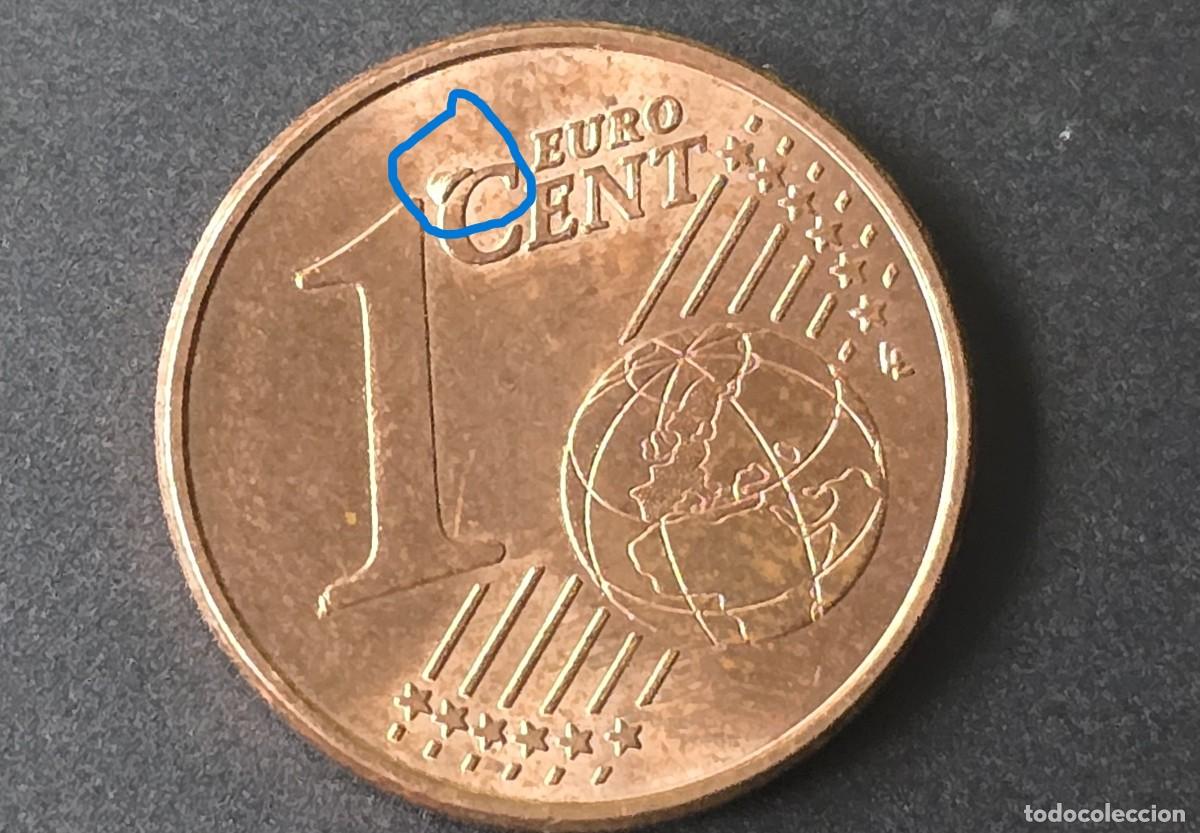 Monedas con errores: AUSTRIA 2024 - 1 CENTIMO DE EURO - CON EXCESO DE METAL EN REVERSO- ERROR - Foto 2