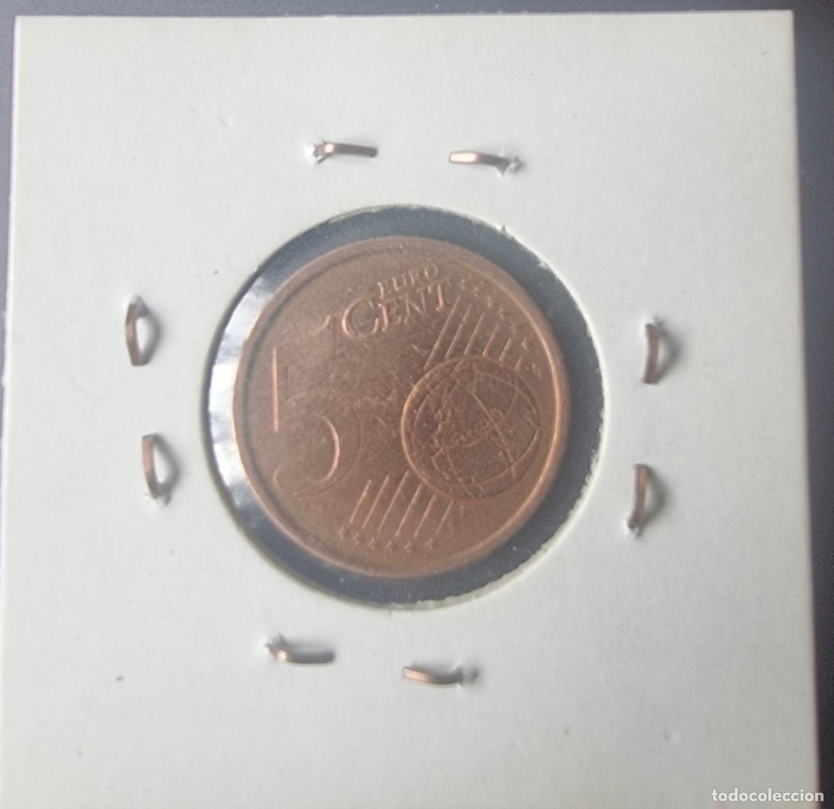 Monedas con errores: MONEDA ESPA&Ntilde;A 1999 - 5 CENTIMOS DE EURO - ERROR EXCESO METAL - Foto 2