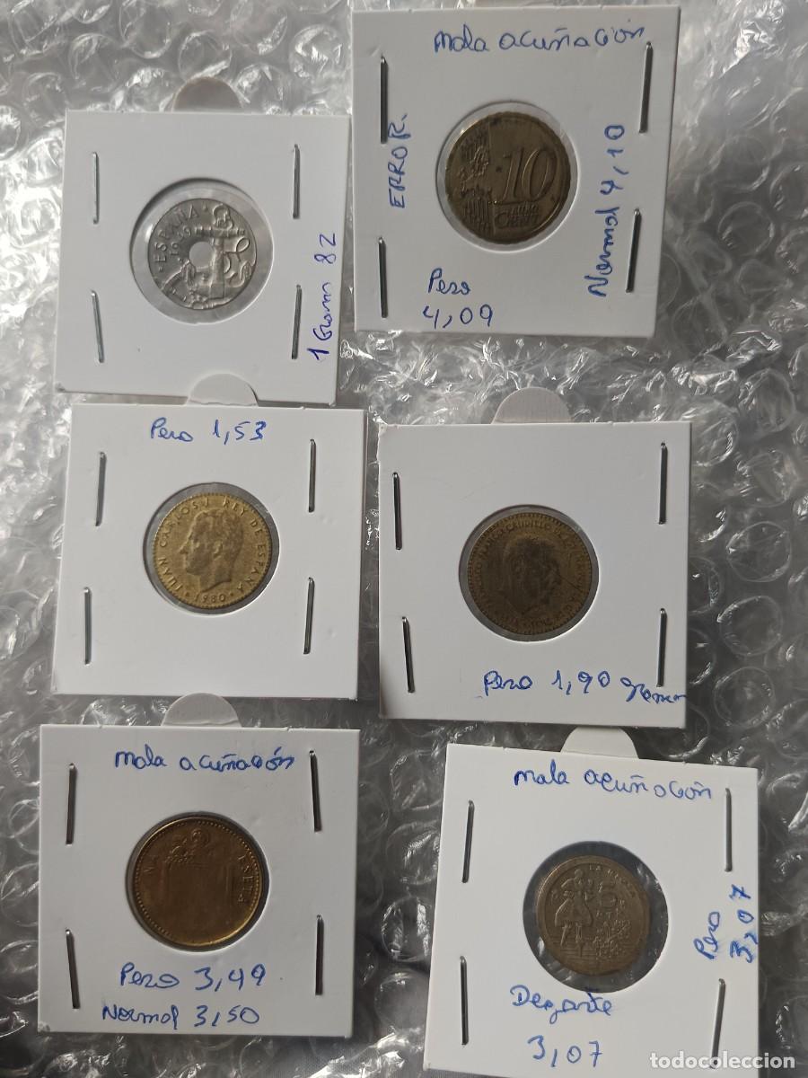 Monete con errori: Monedas 1 pesetas 50 c&eacute;ntimos y mas con error de peso
