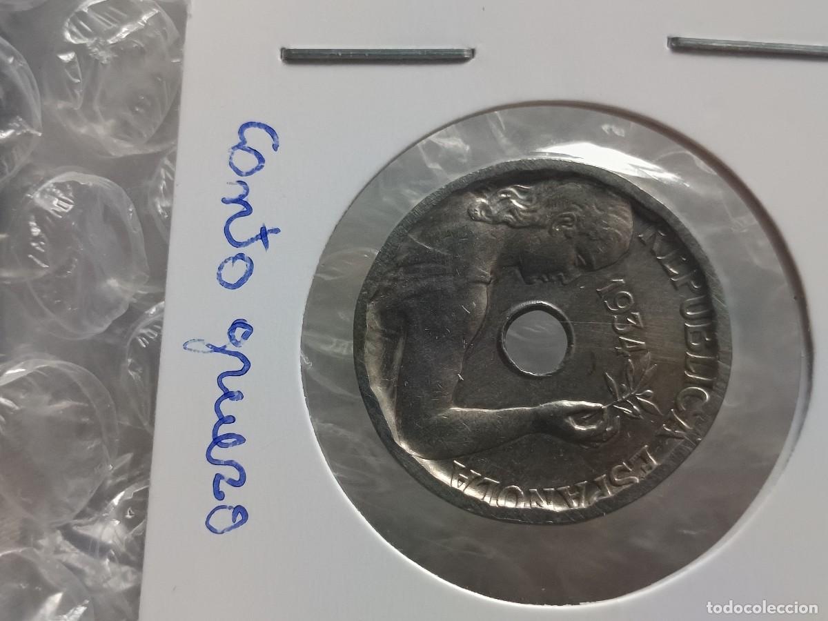 Monete con errori: Monedas 25 c&eacute;ntimos 1934 canto grueso