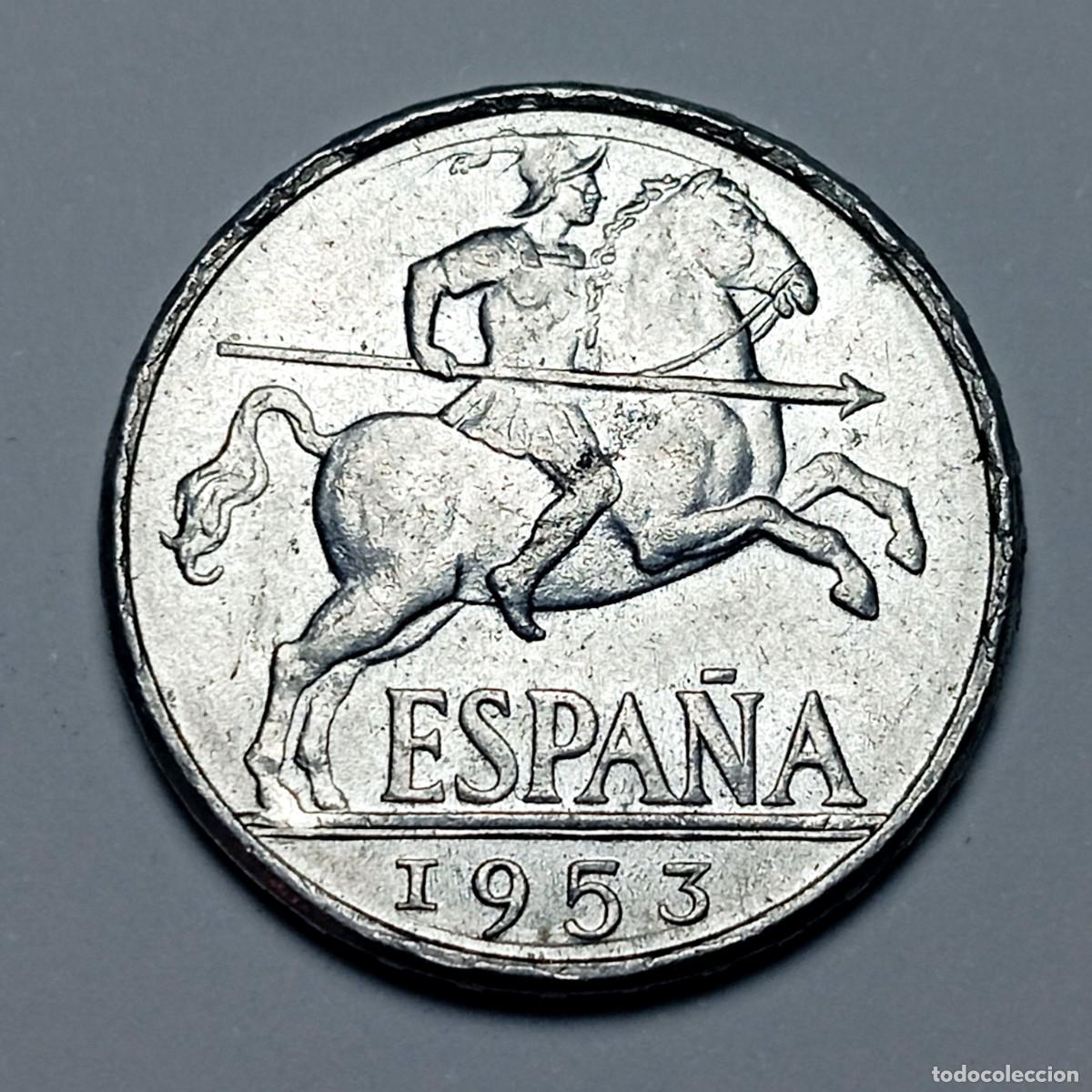 Monedas con errores: ⚜️ BBG3 4. Moneda 10 Centimos 1953 Jinete Iberico Espa&ntilde;a Franco Aluminio Numismatica Lote Colecc