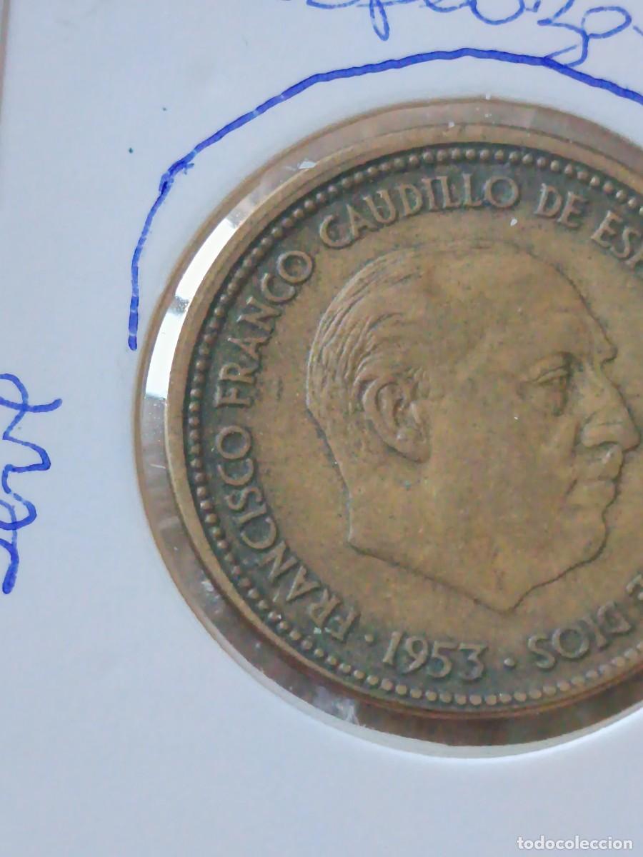 Monedas con errores: Monedas 2,50 pesetas 1953 leve desplazamiento