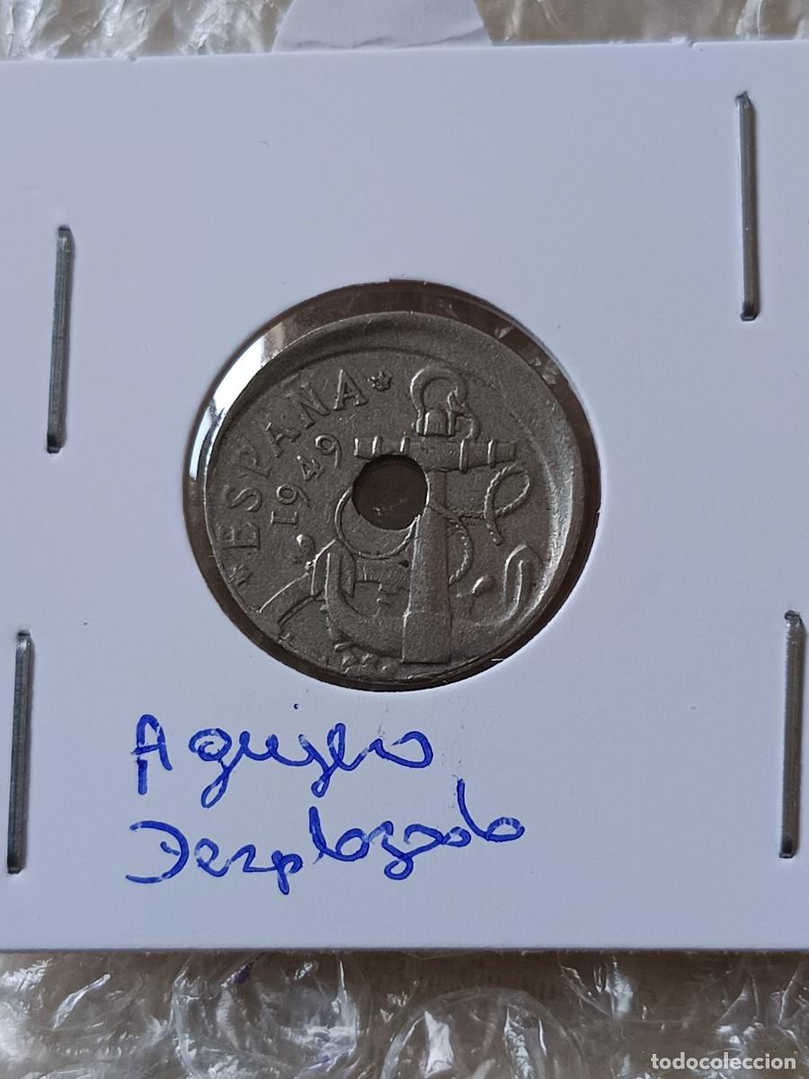 Monedas con errores: Monedas 50 c&eacute;ntimos 1949 desplazada doble error