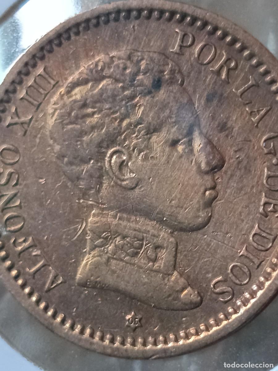 Monedas con errores: Lote 2 monedas 2 c&eacute;ntimos Alfonso XIII oreja rayada y cero partido