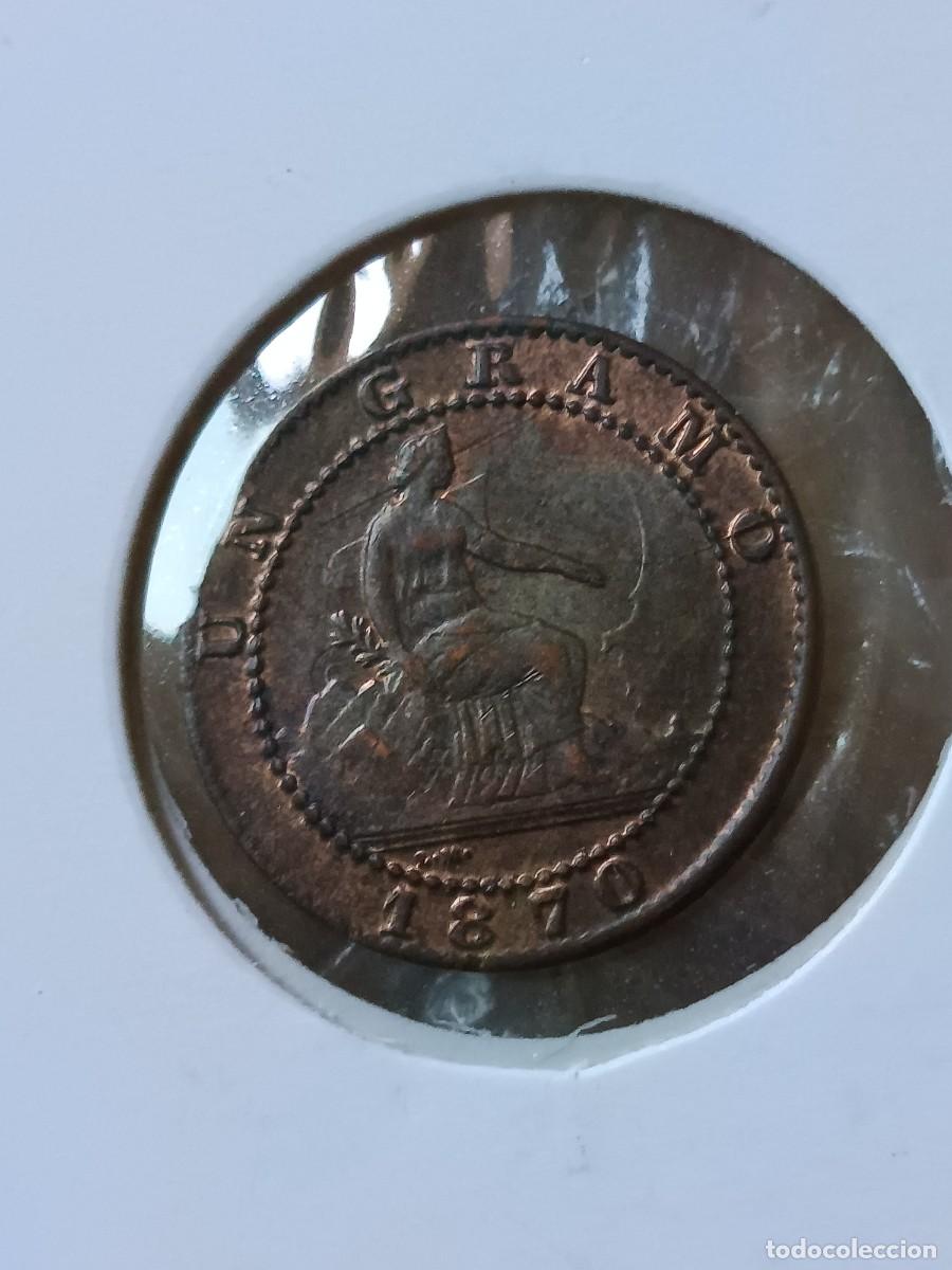 Monedas con errores: 1 c&eacute;ntimo 1870 repinte - Foto 1