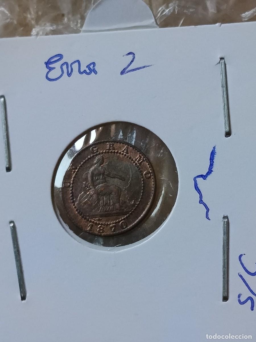 Monedas con errores: 1 c&eacute;ntimo 1870 repinte - Foto 2