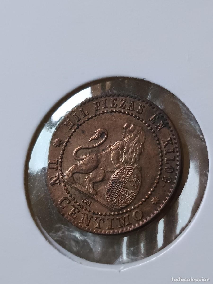 Monedas con errores: Monedas 1 c&eacute;ntimo 1870 calcada o repinte - Foto 2