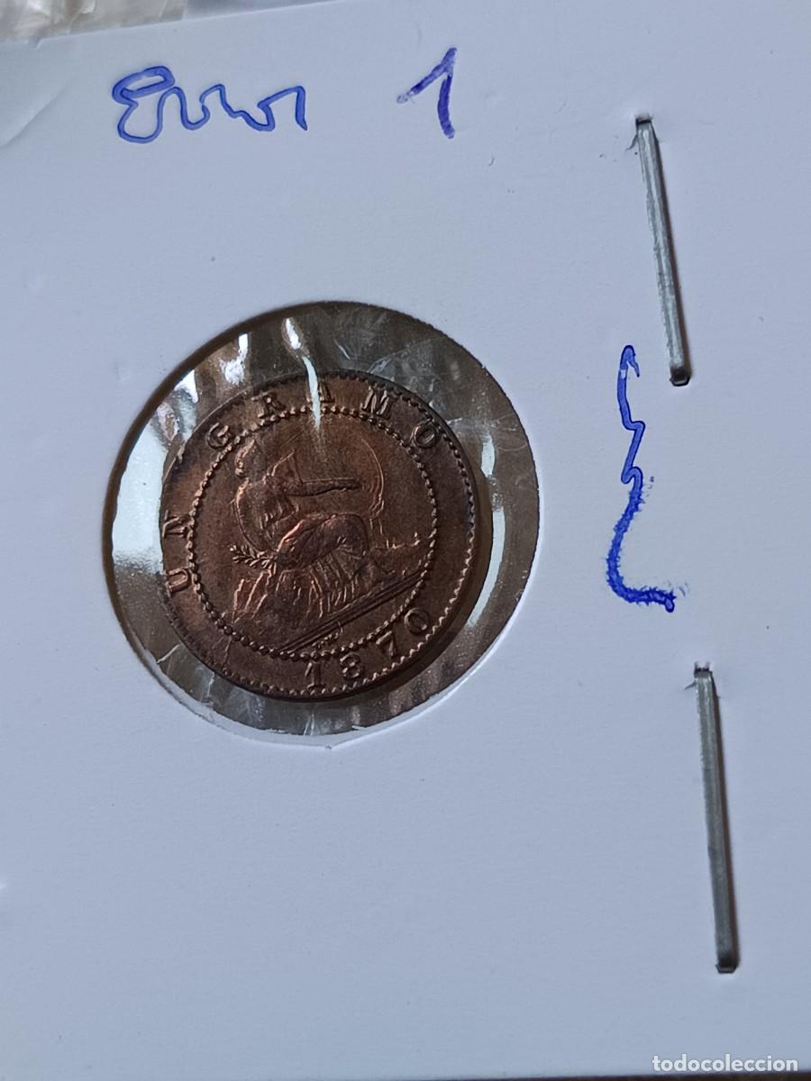 Monedas con errores: Monedas 1 c&eacute;ntimo 1870 calcada o repinte - Foto 5
