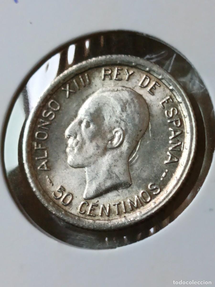 Monedas con errores: Monedas 50 c&eacute;ntimos 1926 plata con repinte - Foto 1