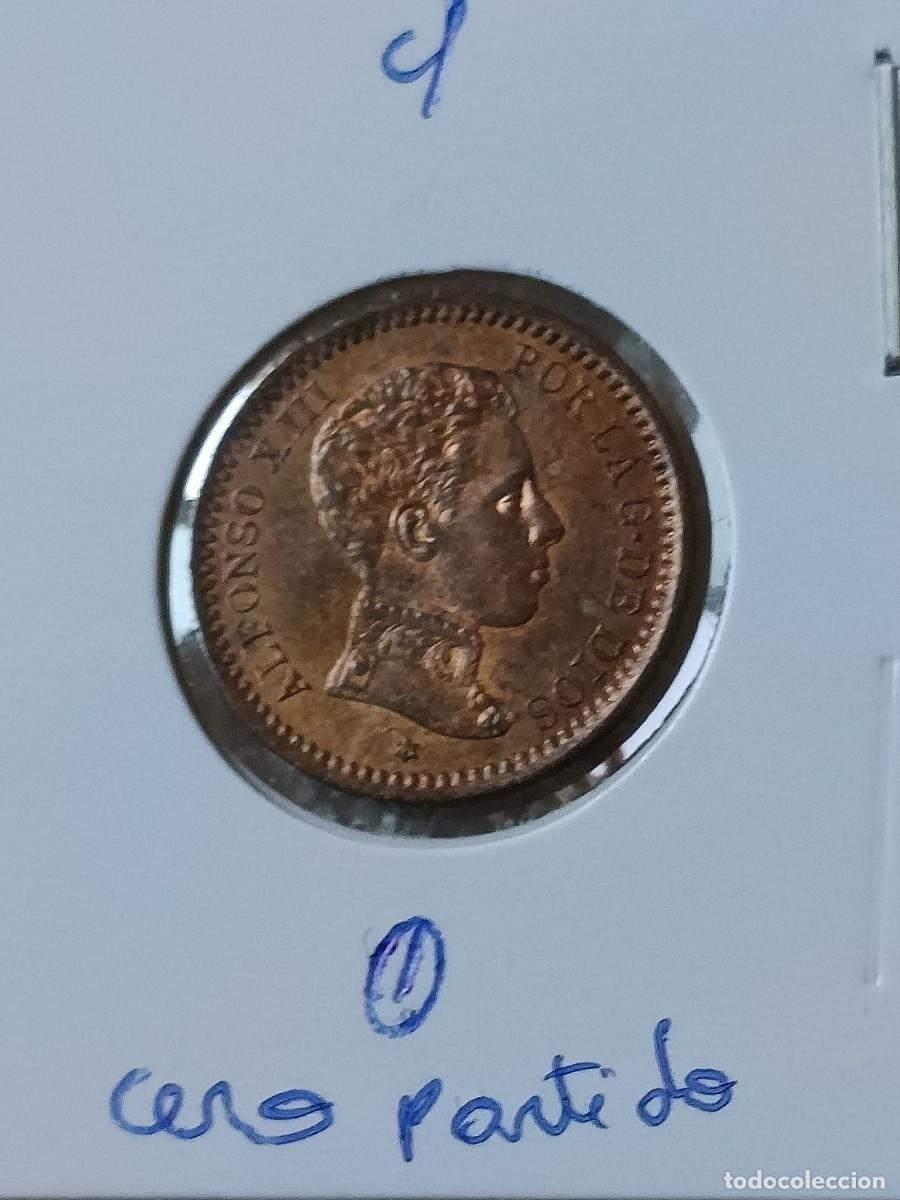 Monedas con errores: Monedas 2 c&eacute;ntimos Alfonso XIII cero partido - Foto 3
