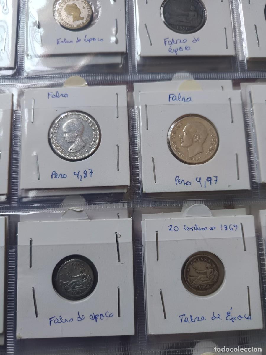 Monedas con errores: Lote 39 de monedas falsas de &eacute;poca y falsas Isabel II estado espa&ntilde;ol
