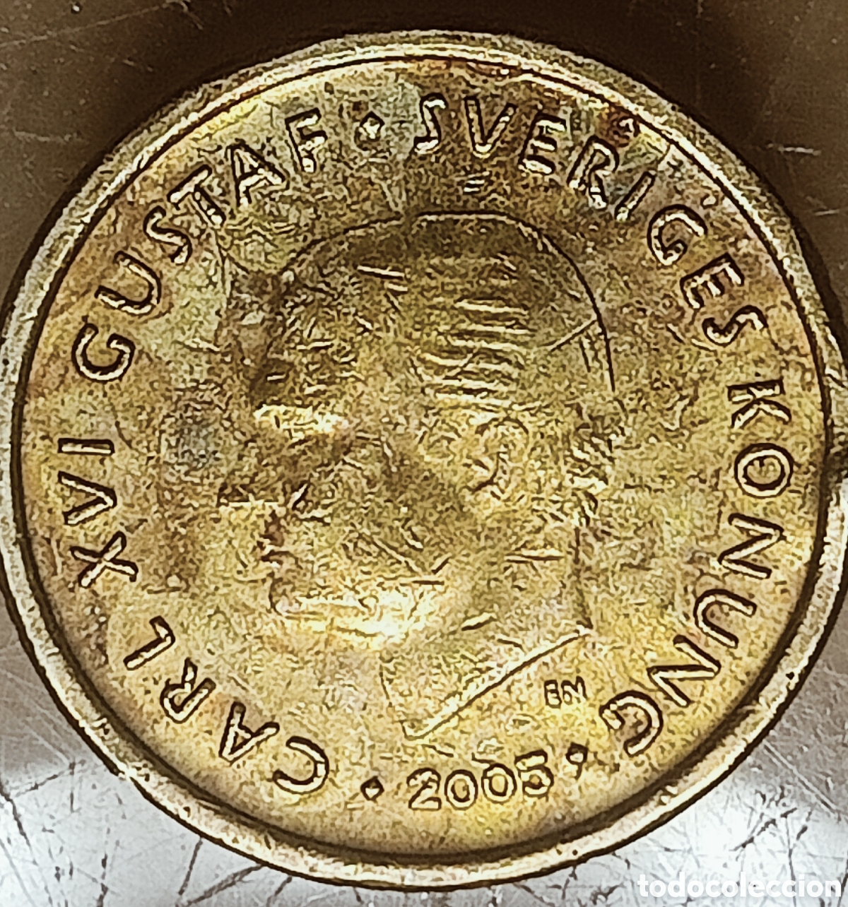 Monedas con errores: Moneda Suecia(2005) Error - Foto 1